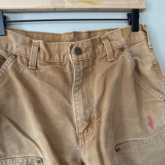 Carhartt Double Knee Carpenter Workwear Pants Dungaree Fit Mens 31x32 Thrashed - Picture 3 of 13